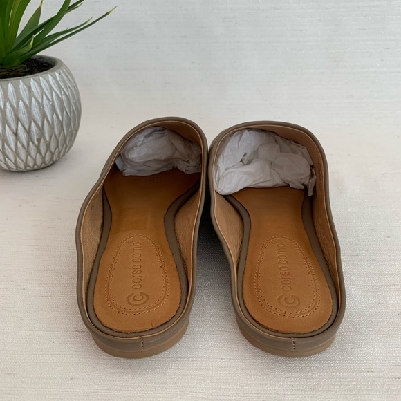New Corso Como Briannah Light Brown Leather Mules Woman’s 7M - Picture 9 of 10